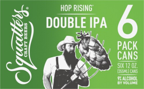 Squatters® Hop Rising® Double IPA Craft Beer Perspective: back