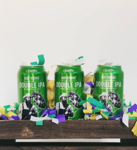 Squatters® Hop Rising® Double IPA Beer Perspective: back