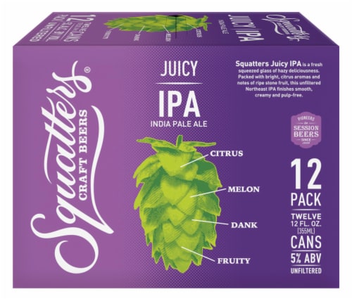 Squatters® Craft Beers Juicy IPA Beer Perspective: back