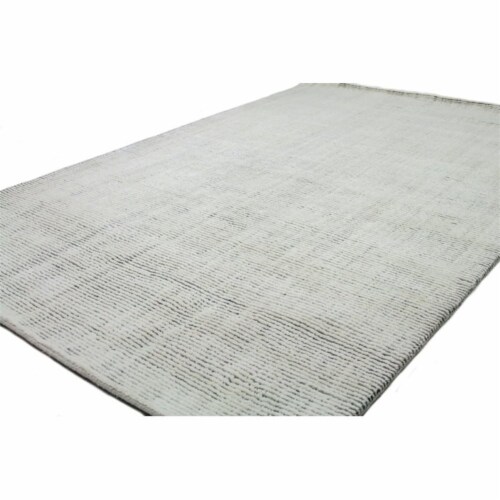 Bashian S176-IVGY-4X6-ALM211 Contempo Collection Solid Contemporary 100 Percent Wool Hand Loo Perspective: back