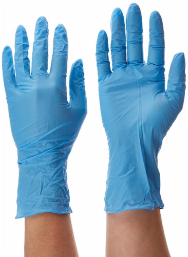 Dynarex Safe Touch Blue Nitrile Exam Gloves Sm Powder Free #2511 100 Count Perspective: back