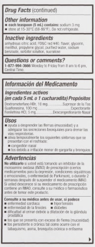 Tukol® Adult Extra Strength Multi Symptom Cold Medicine Perspective: back
