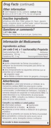 Tukol Adult X-Pecto Honey Cough & Cold Suppressant Expectorant & Decongestant Liquid Perspective: back