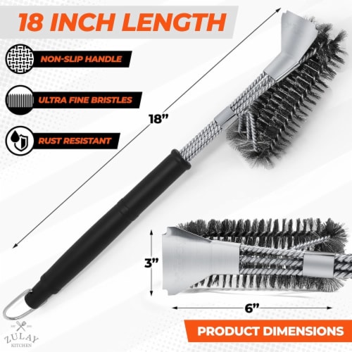 18 L Stainless Steel Bristle Free Grill Brush & Scraper