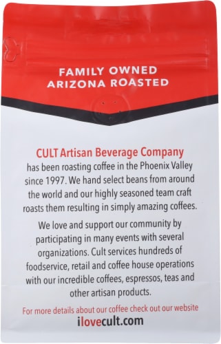 Cult Colombian Dream Whole Bean Coffee Perspective: back