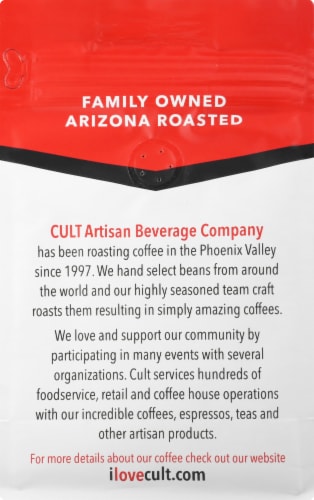 Cult Organic Decaf Andes Mountain Medium Roast Ground Coffee Perspective: back
