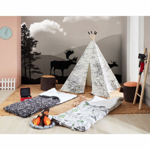 Wonder&Wise Around the World Indoor Childrens Kids Foldable Play Teepee Tent Perspective: back