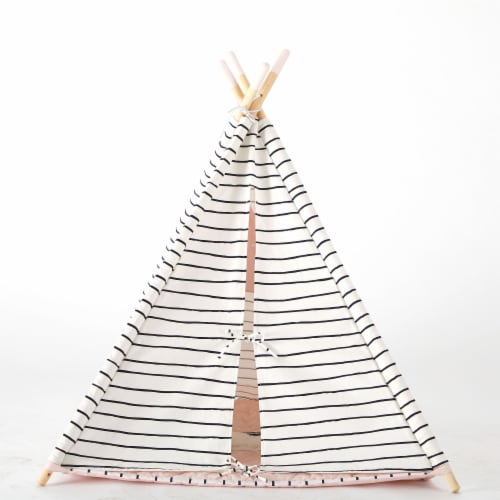 Wonder&Wise Indoor Baby Kids Foldable Activity Toy Teepee Play Tent w/ Llama Mat Perspective: back