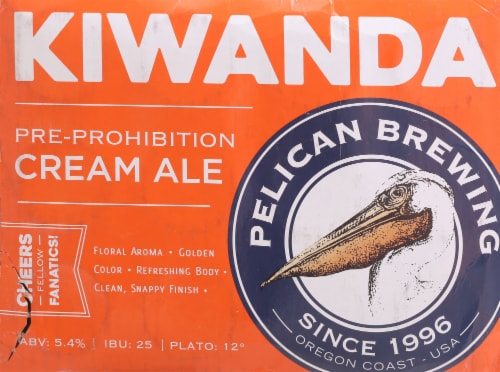 Pelican Brewing Company Kiwanda Pre-Prohibition Cream Ale Beer Perspective: back