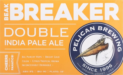 Pelican Brewing Beak Breaker Double India Pale Ale Perspective: back