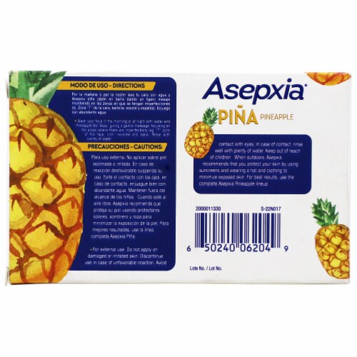 Asepxia® Pina Pineapple Exfoliating Bar Soap Perspective: back