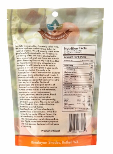Mildly Spiced Natural Himalayan Plum Candies Perspective: back