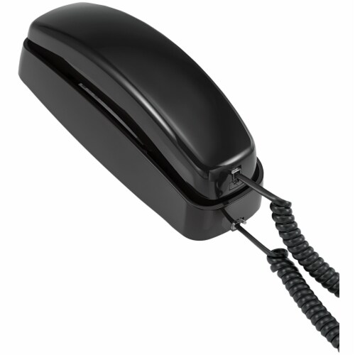 AT&T Corded Trimline Phone with Lighted Keypad - Black Perspective: back
