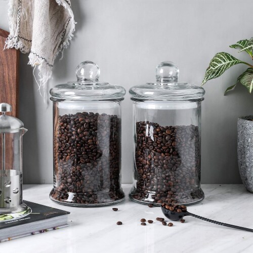 Glass Apothecary Jar Canister Set with Ball Lid (0.7 Gallon) Perspective: back