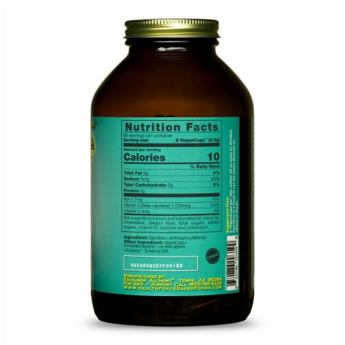 HealthForce Superfoods® Spirulina Manna™ Vegan Caps Perspective: back