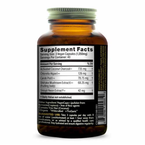 HealthForce SuperFoods Charcoal Supreme VeganCaps Perspective: back