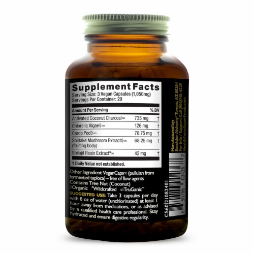 HealthForce SuperFoods Charcoal Supreme VeganCaps Perspective: back