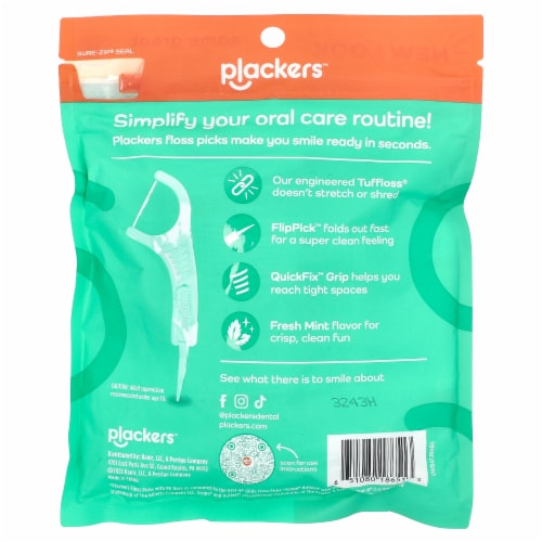 Plackers ™ Micro Mint Dental Flossers Perspective: back