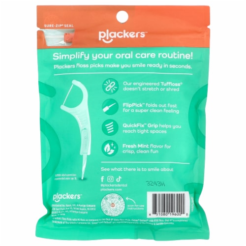 Plackers Micro Mint Dental Flossers Perspective: back