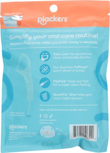Plackers Twin-Line Dental Flossers Perspective: back