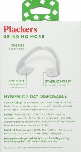 Plackers® Grind No More Disposable Dental Night Protectors Perspective: back