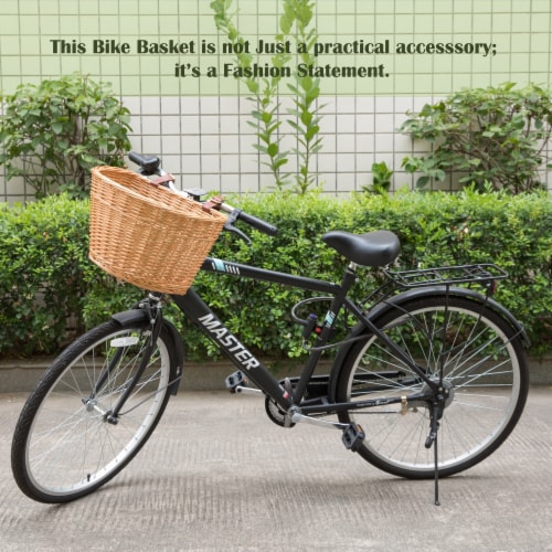 Vintiquewise Wicker Front Bike Baskets Universal Handlebar Mount Brown King Soopers