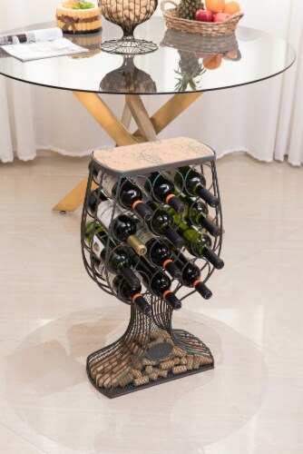 Wine rack shaped like wine glass 2025