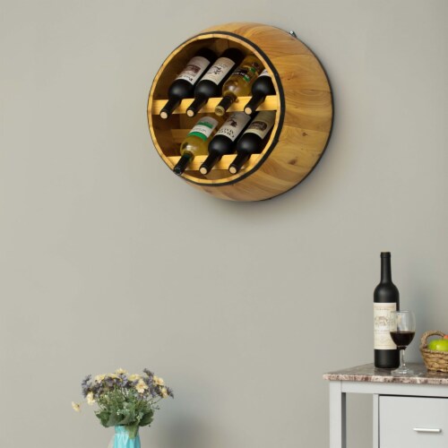 Wooden barrel sales wine rack