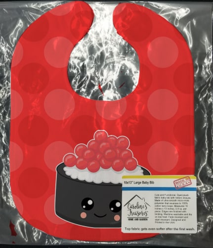 Carolines Treasures BB8803BIB Sushi Roll With Face Baby Bib Perspective: back