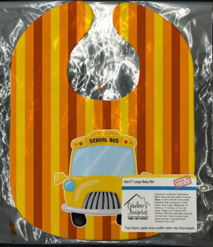 Carolines Treasures BB8868BIB Back to School Bus Baby Bib Perspective: back