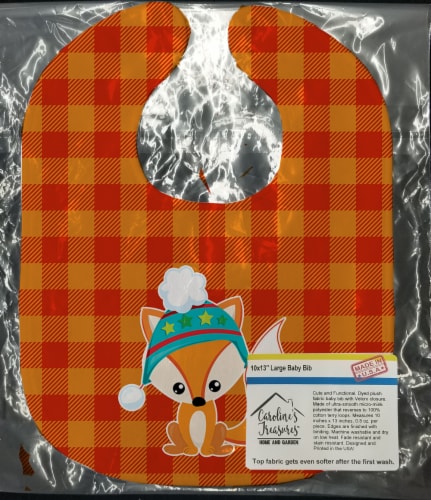 Carolines Treasures BB9174BIB Christmas Fox Baby Bib Perspective: back