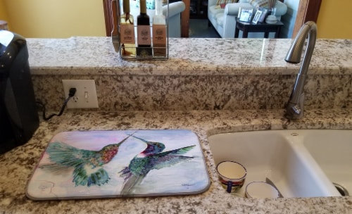 Carolines Treasures 8968DDM Hummingbird Combat Dish Drying Mat Perspective: back