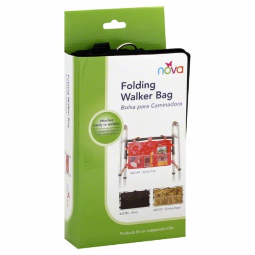 Nova Folding Walker Bag - Black Perspective: back