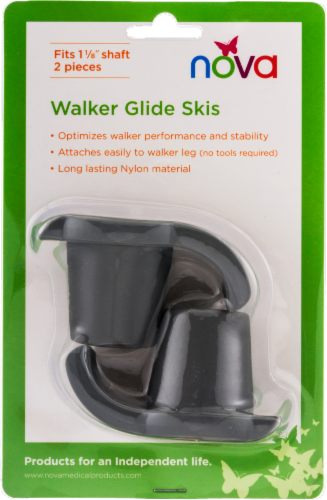 Nova Walker Glide Skis 1+1/8" - Gray Perspective: back