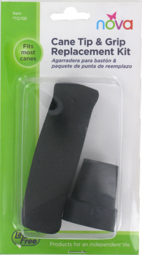 Nova Cane Tip and Grip Replacement Kit - Black Perspective: back