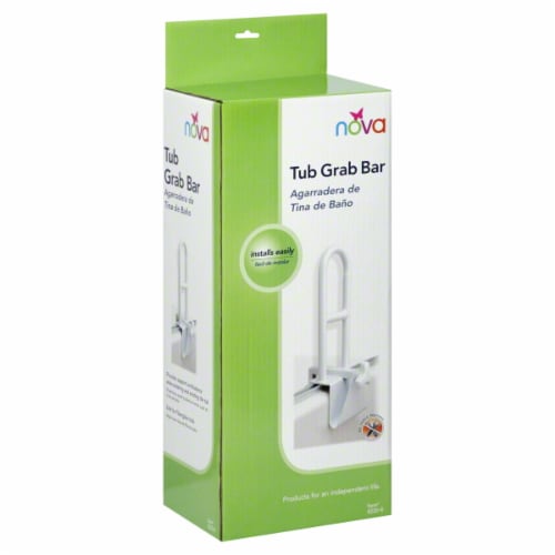 Nova Tub Grab Bar - White Perspective: back