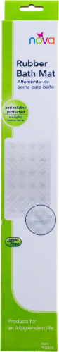 Nova Rubber Bath Mat - White Shell Perspective: back