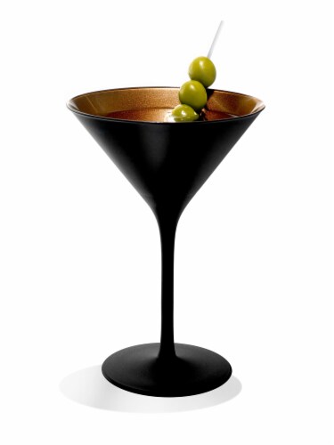 Stolzle Lausitz Olympia Cocktail Glasses - Matte Black/Bronze - 2 Pack Perspective: back
