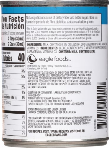 Eagle Brand® Evaporated Milk Perspective: back