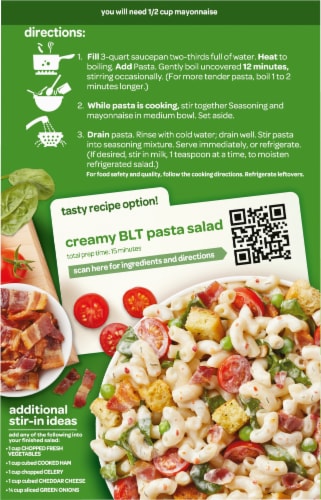 Suddenly Pasta Salad Creamy Macaroni Box Perspective: back