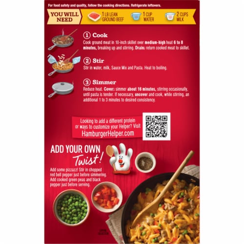 Hamburger Helper® Three Cheese Pasta Perspective: back