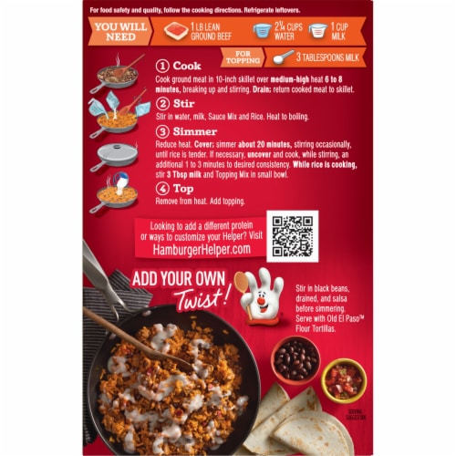 Hamburger Helper® Old El Paso Cheesy Enchilada Pasta Perspective: back