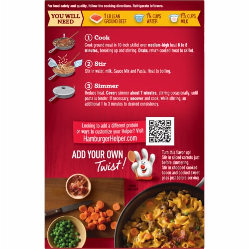 Hamburger Helper Cheesy Beef Pasta Perspective: back