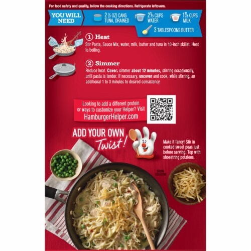 Tuna Helper Tetrazzini Pasta Perspective: back