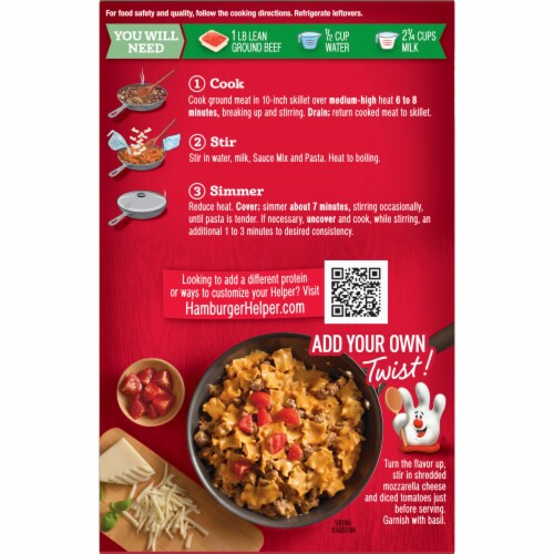 Hamburger Helper® Four Cheese Lasagna Perspective: back