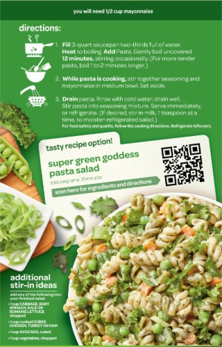 Suddenly! Pasta Salad Green Goddess Perspective: back