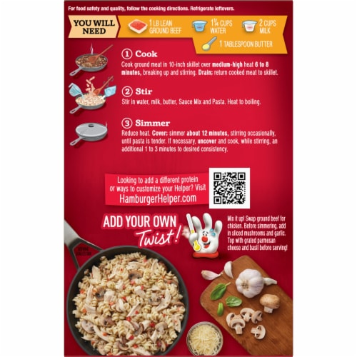 Hamburger Helper® Spicy Garlic Parmesan Perspective: back