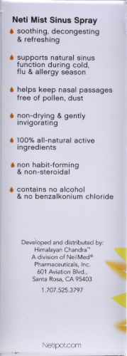 Himalayan Chandra Tangerine-Ginger Homeopathic Neti-Mist Sinus Spray Perspective: back