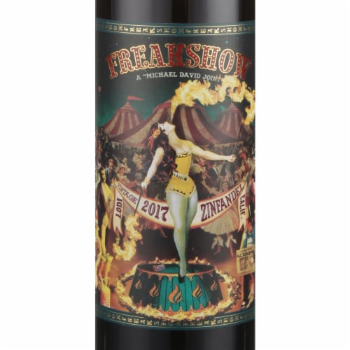 Freakshow Zinfandel California Red Wine Perspective: back