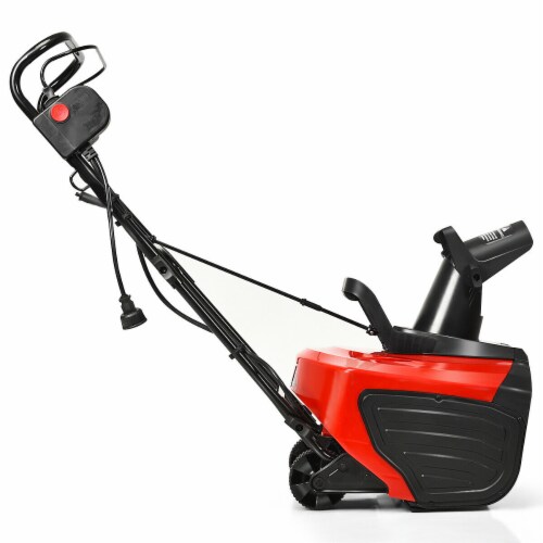 18 15 Amp Electric Snow Thrower Corded Snow Blower Driveway Patio Perspective: back